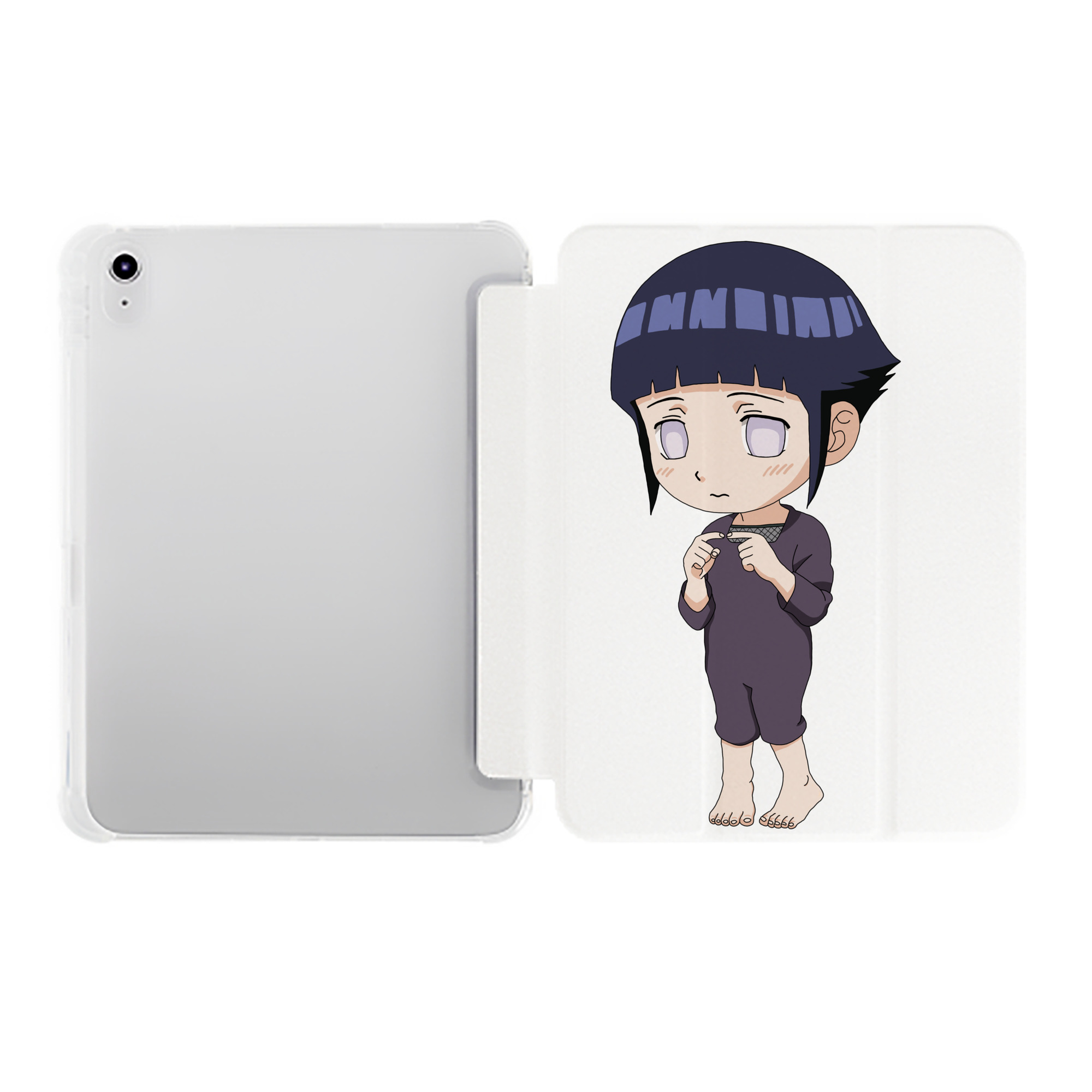 （画像用） NARUTO -ナルト- 日向ヒナタ Hyūga Hinata IPad ケース ペン収納付き 三つ折りスタンド PUレザー×シリコン 対応機種9.5/10.5/10.9インチ